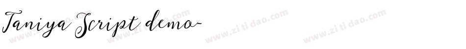 Taniya Script demo字体转换